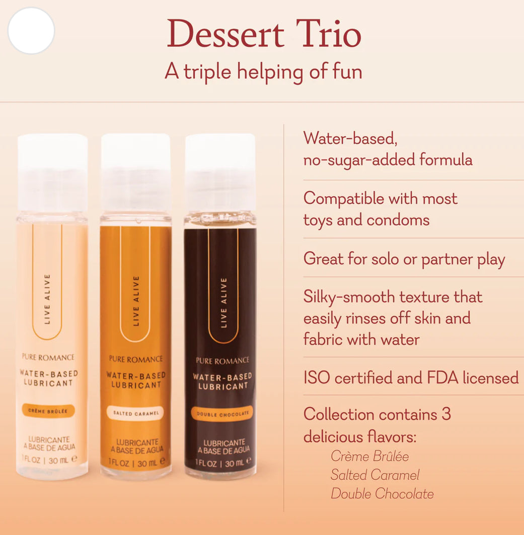 Dessert Trio of Lubricants